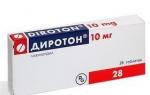 Tablety Diroton: návod na použitie Dirotonu na vysoký krvný tlak