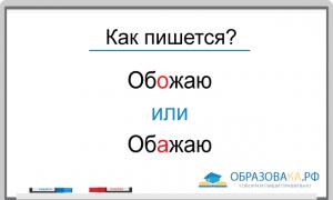 Как пишется «обожаю или обажаю